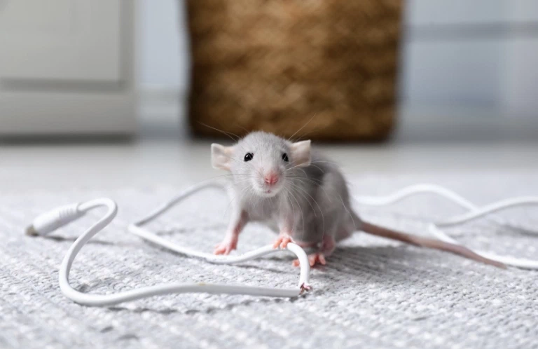 Mysz gryzący kabel